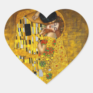 De kus van Gustave Klimt Hart Sticker