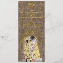 De kus van het Klimt Wedding Gold-menu