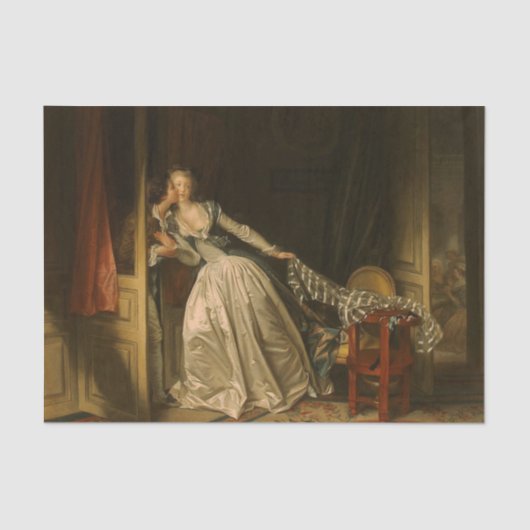 De kus van Jean Honore Fragonard Tissuepapier (Voorkant)