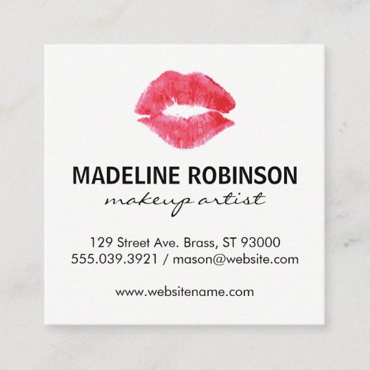 De Kus Vierkante Visitekaartje (Voorkant)