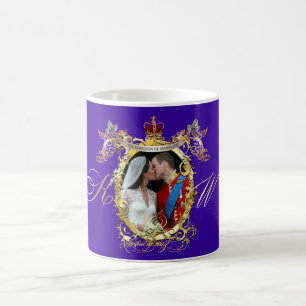 de kus, will+kate bruiloft, Aangepaste Kleur!! Koffiemok