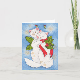 De Kussen van Kerstmis Feestdagen Kaart