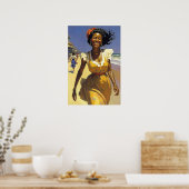 De kust lopen poster (Keuken)