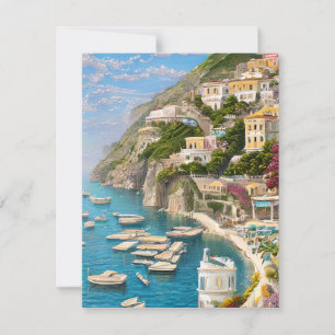 De kust van Amalfi is een van de mooiste Feestdagenkaart