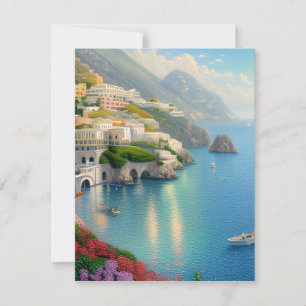 De kust van Amalfi is een van de mooiste Feestdagenkaart