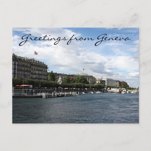 de kust van het genève - meer briefkaart (Voorkant)