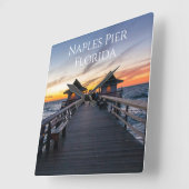 De kust van Napels Pier florida Vierkante Klok (Hoek)