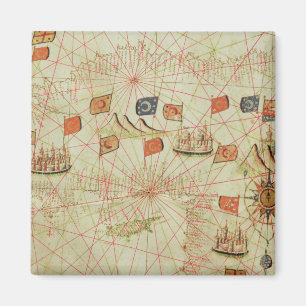 De kust van Turkije en Cyprus Magneet