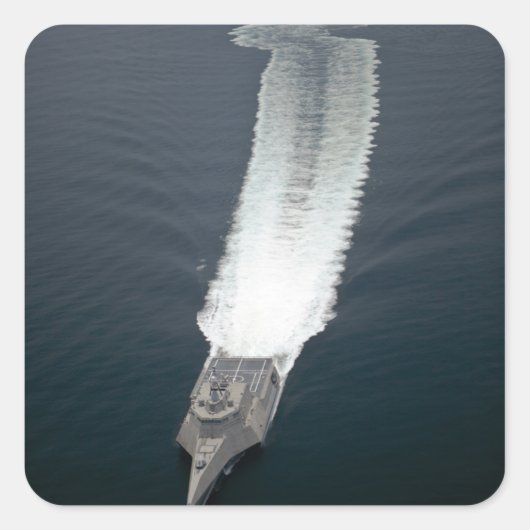 De kustgevechtsschip Independence 2 Vierkante Sticker (Voorkant)