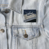 De kustgevechtsschip USVFreedom Vierkante Button 5,1 Cm (In situ)