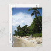 De Kustlijn van Phangan van Ko in het Briefkaart (Voorkant / Achterkant)