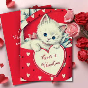 De  Kute Kitten Valentijnsdag van de Douane van de Feestdagenkaart
