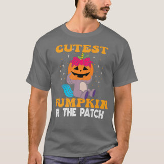 De kutste pompoen in de flacon Halloween Unicorn T-shirt