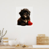 De Kutste Valentijn, Chocolate Havanese Puppy Poster (Keuken)