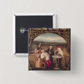 De kuur van Folly Vierkante Button 5,1 Cm (Voorkant /achterkant)