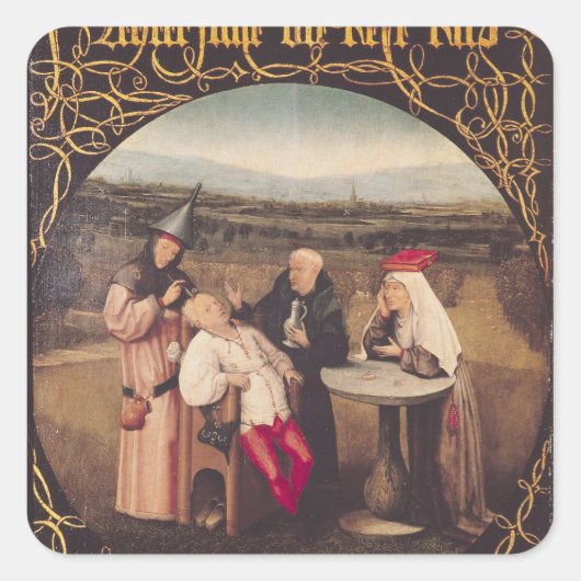 De kuur van Folly Vierkante Sticker (Voorkant)