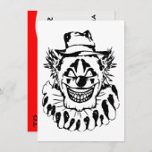 De kwaadaardige clown Halloween Kaart (Voorkant / Achterkant)