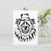 De kwaadaardige clown Halloween Kaart (Staand voorkant)