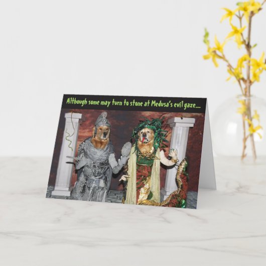 De Kwal Halloween van het golden retriever Kaart (Gele Bloem)