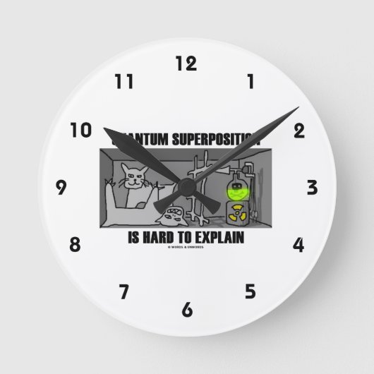 De kwantumsuperpositie is moeilijk te verklaren (f ronde klok (Voorkant)
