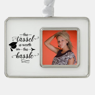 De kwastje is de moeite waard verzilverd kader ornament