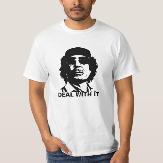 De kwestie Muammar Kaddafi T-shirt (Voorkant)