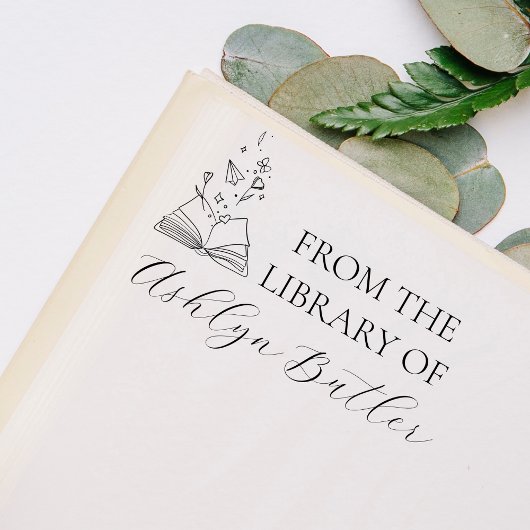 De la bibliothèque de tampon en bois personnalisé