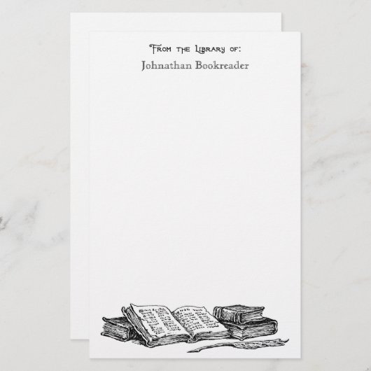 De la bibliothèque des livres anciens papeterie pe (Devant / Derrière)