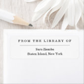 De la Bibliothèque du Étiquette du livre (En situation)
