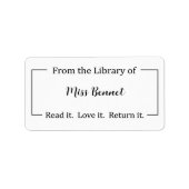 De la Bibliothèque du Étiquette, Stickers Enseigna (Devant)