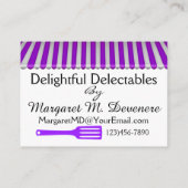 De la carte d'affaires / boîtier de cuisine (Dos)