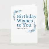 De la carte d'anniversaire de l'équipe (Devant)