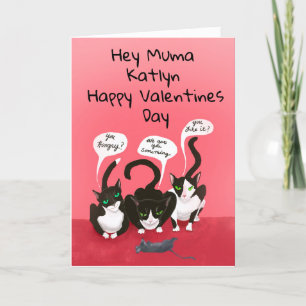 De la carte de vacances Funny Valentine Cats