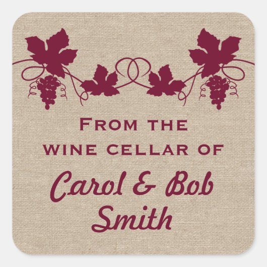 De la cave à vin des autocollants (Devant)