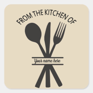 De la cuisine d'ajouter nom autocollant