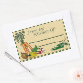 De la cuisine de : Étiquette de la recette (Enveloppe)