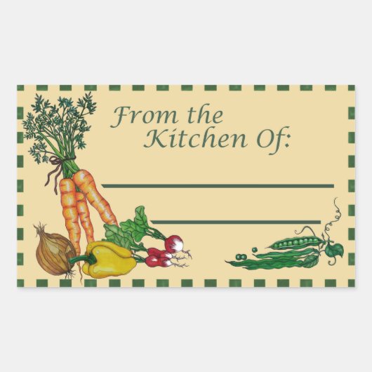 De la cuisine de : Étiquette de la recette (Devant)