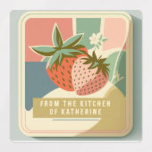 "De la cuisine de" étiquettes d'inspiration rétro  (Design 1)