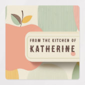 "De la cuisine de" étiquettes d'inspiration rétro  (Design 2)