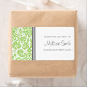 De la cuisine de Lime Damask Étiquette (En situation)