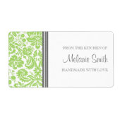 De la cuisine de Lime Damask Étiquette (Devant)