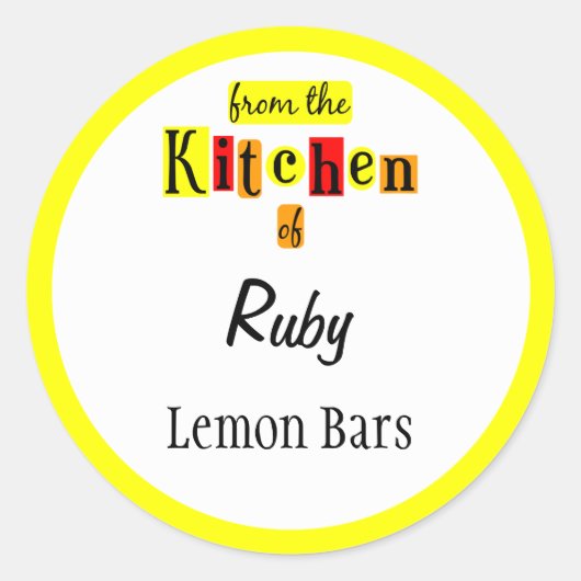 De la cuisine de Red Yellow Custom Stickers (Devant)