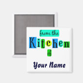 De la cuisine de rétro Blues Frigo Magnet (Recto/Verso)