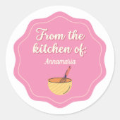 De La Cuisine De / Sticker Rose (Devant)