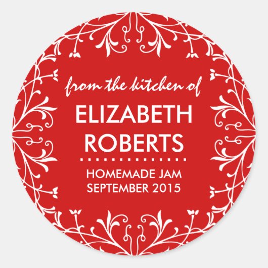 De la cuisine des Étiquettes de cantine fait maiso (Devant)