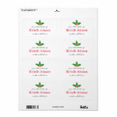 De la cuisine des étiquettes de Noël (Feuille entière)