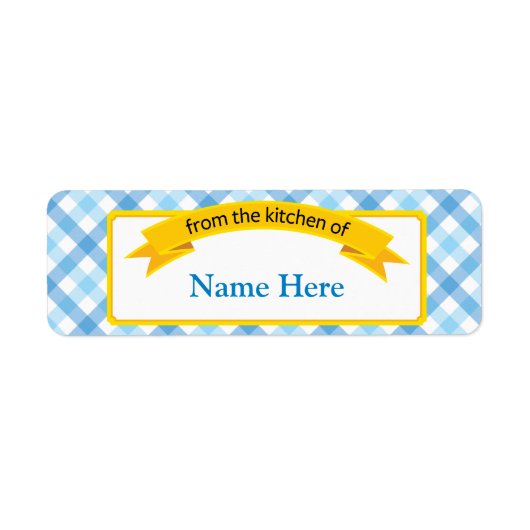 De la cuisine du Étiquette alimentaire - Bleu (Devant)