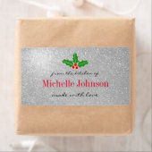 De la cuisine du glittery Noël étiquettes de nourr (En situation)