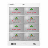 De la cuisine du glittery Noël étiquettes de nourr (Feuille entière)