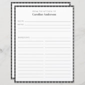 De La Cuisine | Page Recette de plaid gris noir (Devant / Derrière)